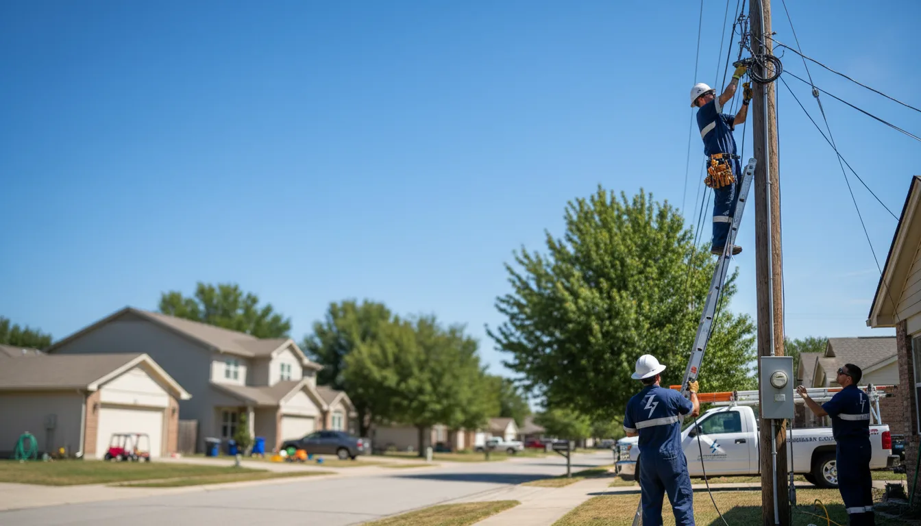 Residential electrician providing installation services in Fanshawe, OK
